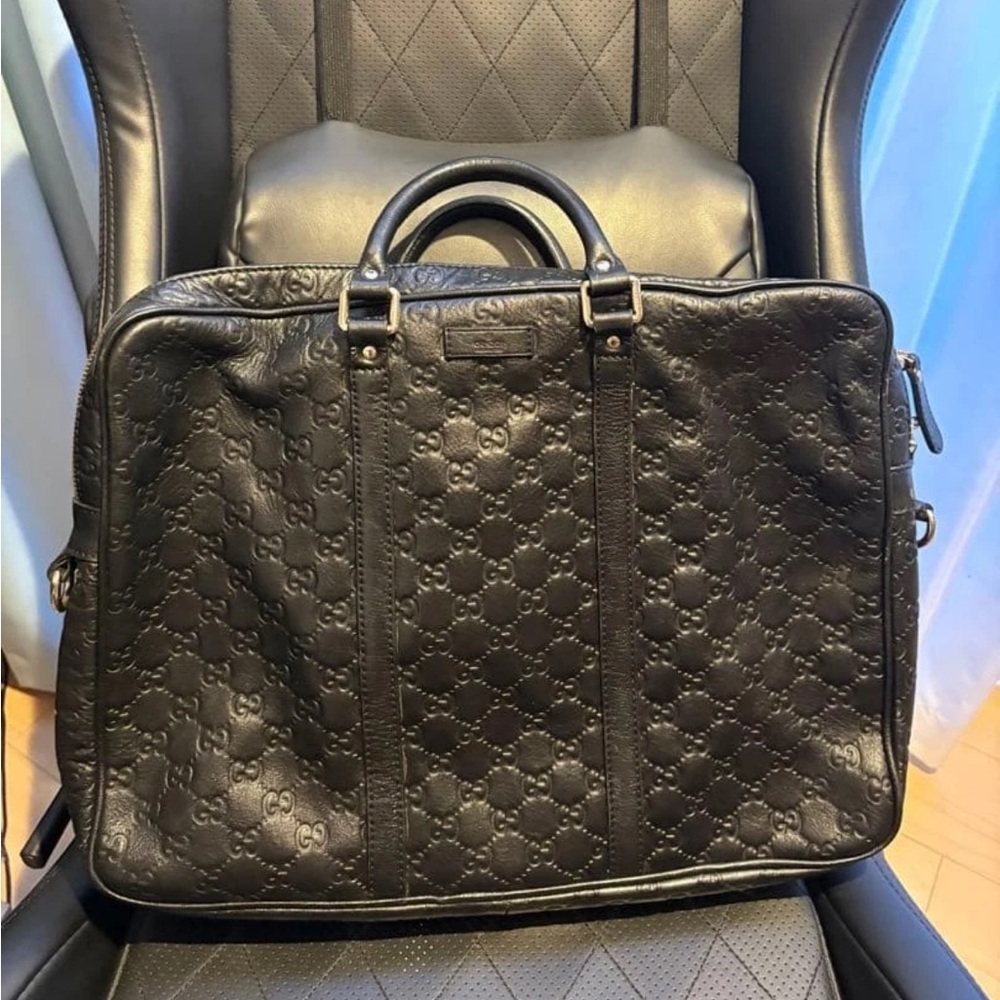 Gucci Black Leather Men's Bag - Picture 3 of 8